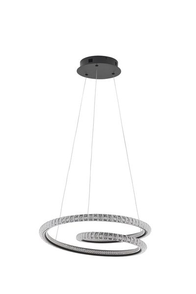 Nova Luce GINEVRA LED Pendelleuchte Schwarz 45W Warmweiss 120x48cm dimmbar 9748165