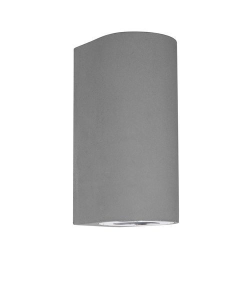 Nova Luce LIDO Wandleuchte GU10 Grau 2x7W IP65 8,6x10x18cm dimmbar 9790522