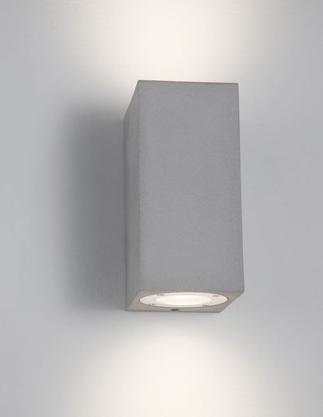 Nova Luce FUENTO Wandleuchte GU10 Grau 2x7W IP65 8,6x10x18cm dimmbar 9790552