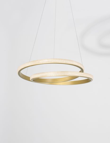 Nova Luce GRANIA LED Pendelleuchte Gold 25W Warmweiss 120x55cm dimmbar 9818510