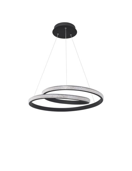 Nova Luce GRANIA LED Pendelleuchte Schwarz 25W Warmweiss 120x55cm dimmbar 9818511