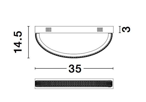 Nova Luce GRANIA LED Wandleuchte Schwarz 6,5W Warmweiss 35x15x4,5cm 9818513