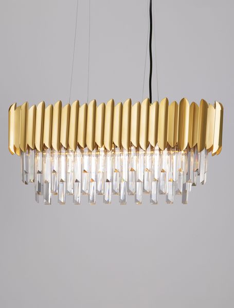 Nova Luce MAGNOLIA Pendelleuchte E14 5-fach Gold 70x25x120cm dimmbar 9824077