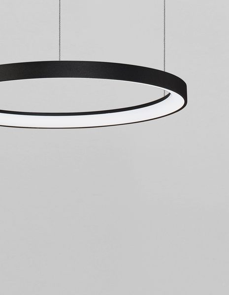 Nova Luce PERTINO LED Pendelleuchte Schwarz 38W Warmweiss 150x48cm dimmbar 9853682