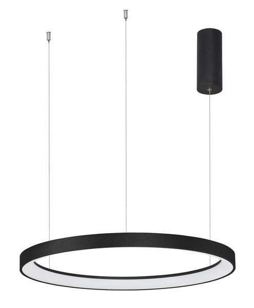 Nova Luce PERTINO LED Pendelleuchte Schwarz 48W Warmweiss 150x58cm dimmbar 9853684