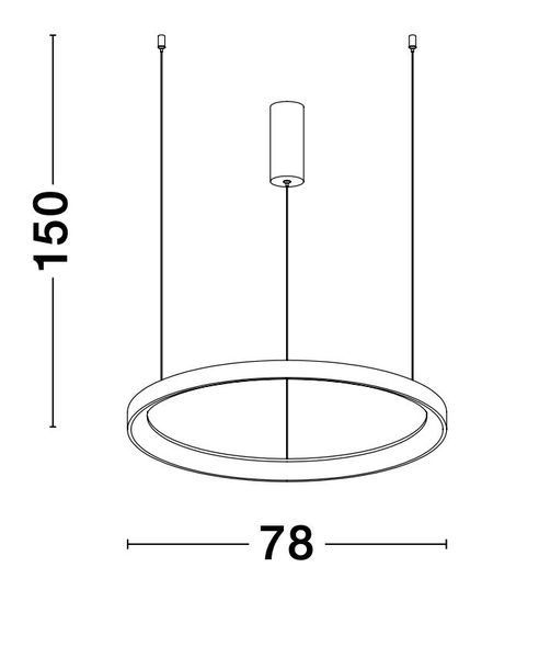 Nova Luce PERTINO LED Pendelleuchte Weiß 61W Warmweiss 150x78cm dimmbar 9853685