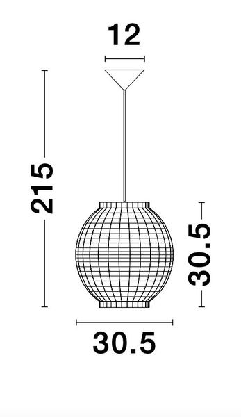 Nova Luce GRIFFIN Pendelleuchte E27 Braun 215x30,5cm dimmbar 9858720