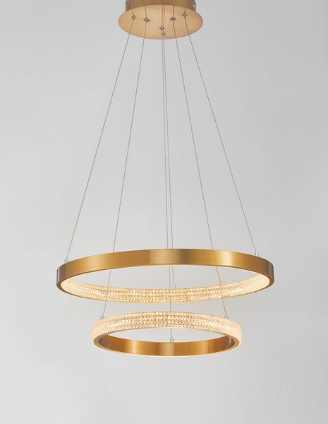 Nova Luce PRESTON LED Pendelleuchte Gold 62W Warmweiss 120x60cm dimmbar 9862852