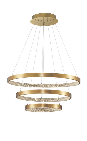 Nova Luce PRESTON LED Pendelleuchte Gold 112W Warmweiss 150x80cm dimmbar 9862853