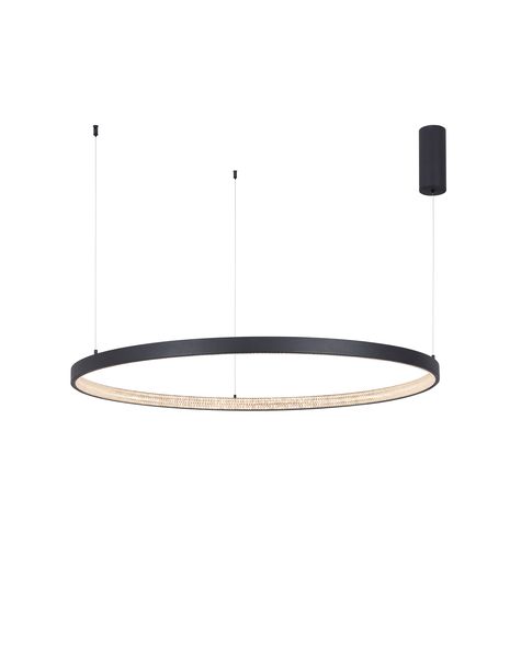 Nova Luce PRESTON LED Pendelleuchte Schwarz 60W Warmweiss 120x110cm dimmbar 9865110