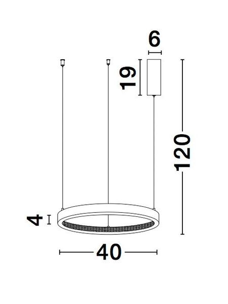 Nova Luce PRESTON LED Pendelleuchte Schwarz 30W Warmweiss 120x40cm dimmbar 9865140