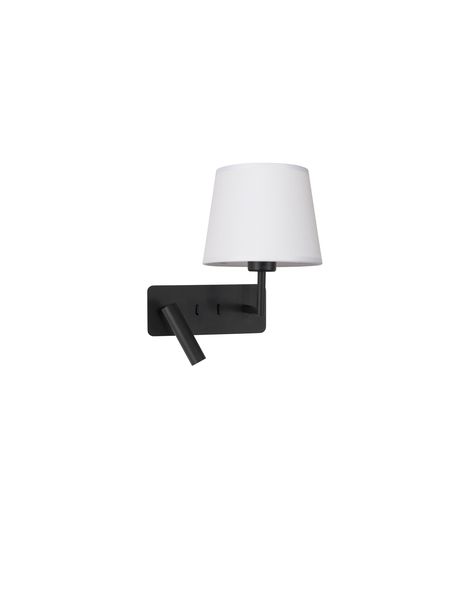 Nova Luce SAVONA Wandleuchte LED&E27 2-fach Schwarz 15W Warmweiss 27,5x24x32cm 9919151