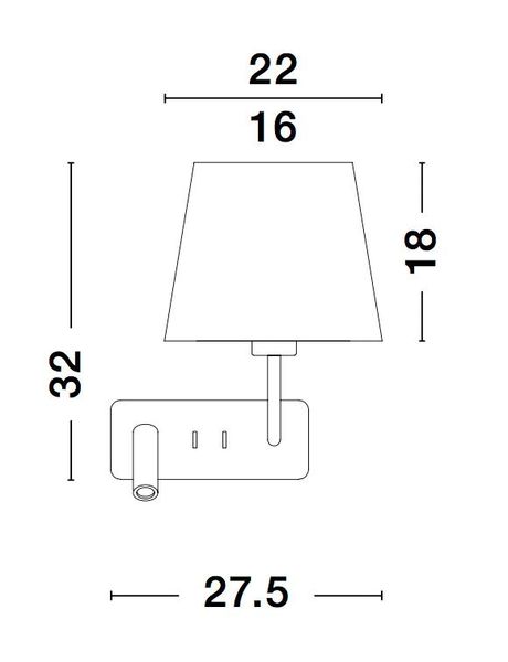 Nova Luce SAVONA Wandleuchte LED&E27 2-fach Schwarz 15W Warmweiss 27,5x24x32cm 9919151