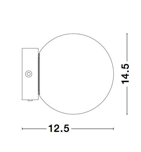 Nova Luce JOLINE LED Wandleuchte Schwarz 6W Neutralweiss 12,5x12,5x14,5cm 9919601