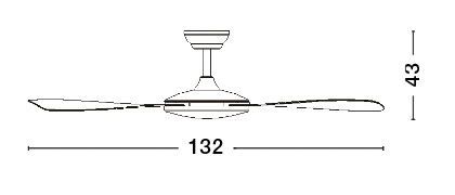 Nova Luce BLAIRE Ventilator Weiß 43x132cm 9952360