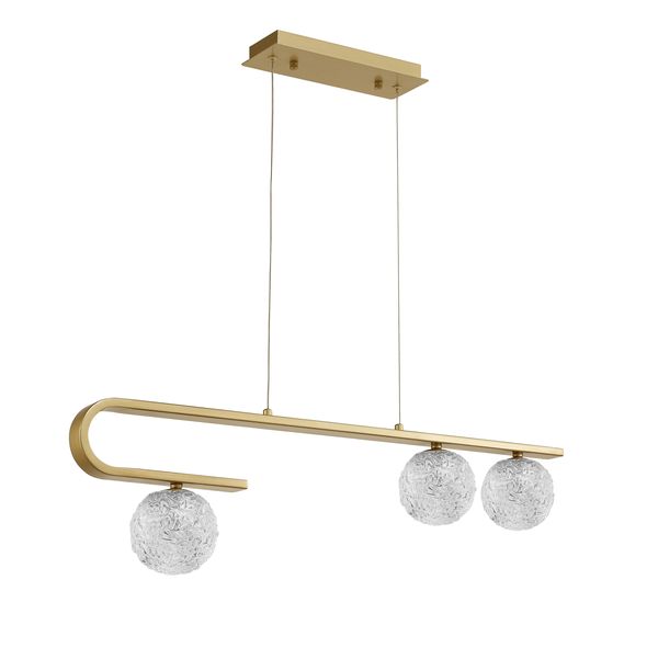 Nova Luce MIRANO Pendelleuchte G9 3-fach Gold 80x10x180cm dimmbar 9960272