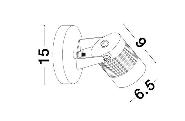 Nova Luce FEND LED Wandleuchte Schwarz 10W IP65 Warmweiss 6,5x9x15cm 9971452