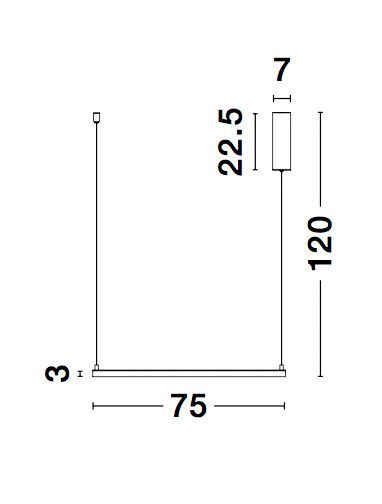 Nova Luce ETERNA LED Pendelleuchte Weiß 40W Warmweiss 75x75x120cm dimmbar 9990733