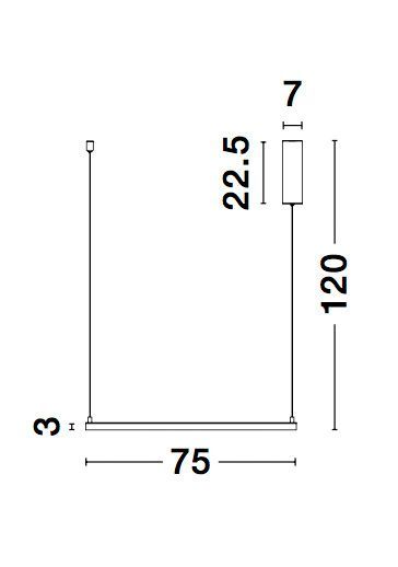 Nova Luce ETERNA LED Pendelleuchte Schwarz 40W Warmweiss 75x75x120cm dimmbar 9990734