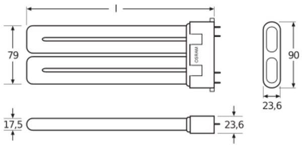 OSRAM DULUX 36W/830 2G10 2800lm 3000K warmweiss dimmbar 4050300299051