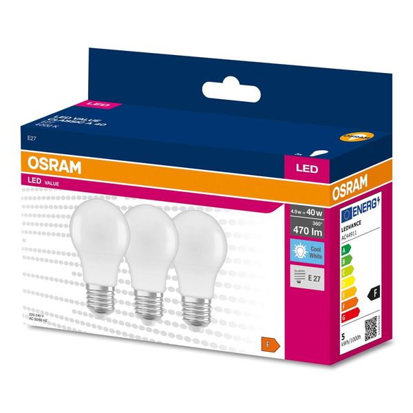 OSRAM LED VALUE CLASSIC A 40 4.9W E27 Lampe 470lm 4000K neutralweiss wie 40W 4058075476059