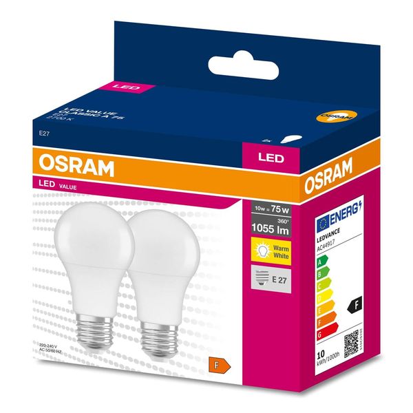 OSRAM LED VALUE CLASSIC A 75 10W E27 Lampe 1055lm 2700K warmweiss wie 75W 4058075479036