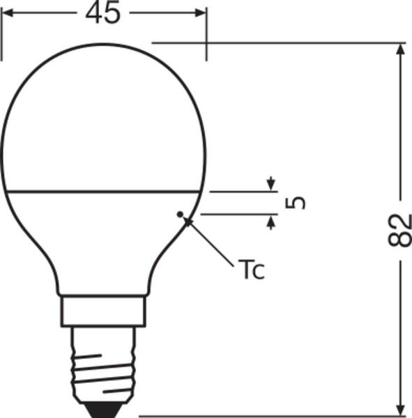 OSRAM LED VALUE CLASSIC 40 4.9WE14 Lampe 470lm 2700K warmweiss wie 40W 4058075479210