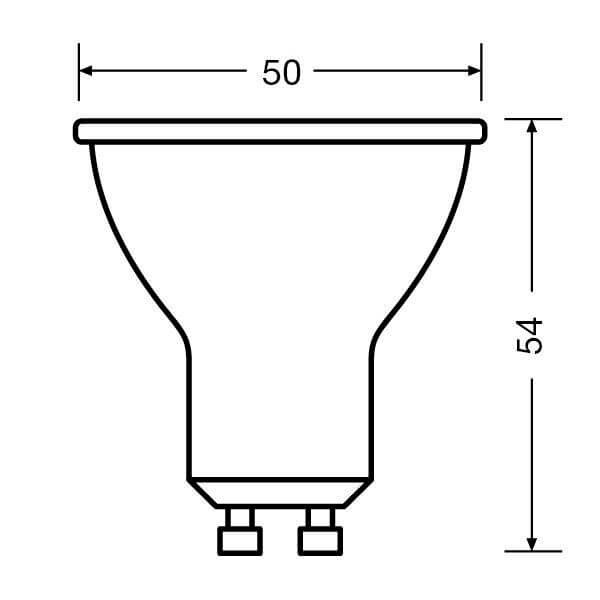 OSRAM LED VALUE PAR16 35 120 ° 4.5W GU10 Spot, Strahler 350lm 3000K warmweiss wie 35W 4058075598676