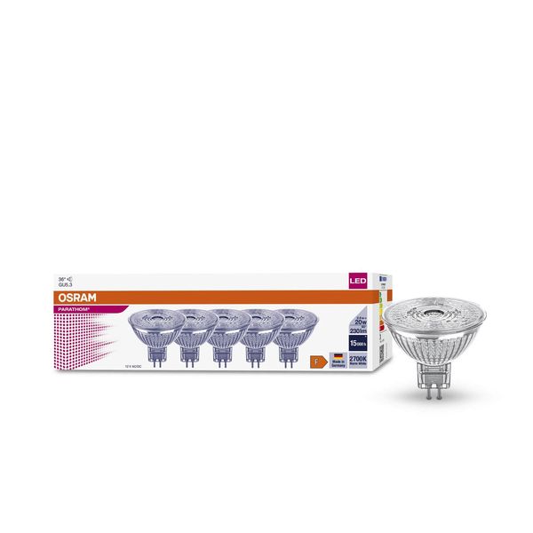 OSRAM PARATHOM MR16 20 36 ° 2.6W GU5.3 Spot, Strahler 230lm 2700K warmweiss wie 20W Made in Germany 4099854042768