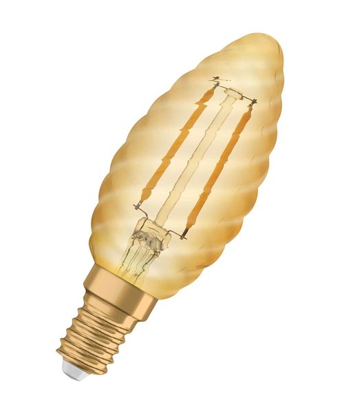 OSRAM Vintage 1906 LED CLASSIC B 2.5W 824 Gold E14 Lampe 220lm 2400K warmweiss wie 22W 4099854091490