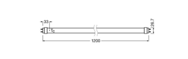 LEDVANCE PROTEC SubstiTUBE T8 EM KVG ADVANCED ULTRA OUTPUT 15.6W 120cm G13 2500lm 6500K tageslichtweiss wie 36W 4016705407354