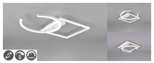 Reality Pivot LED Deckenleuchte  23,5W dimmbar Weiß Matt neutralweiss