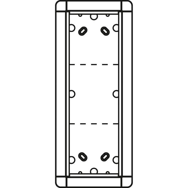 Ritto 1883320 Aufputzrahmen 3 Modulplätze, silber