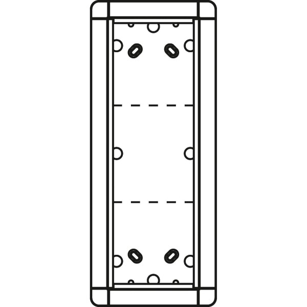 Ritto 1883370 Aufputzrahmen 3 Modulplätze, weiß