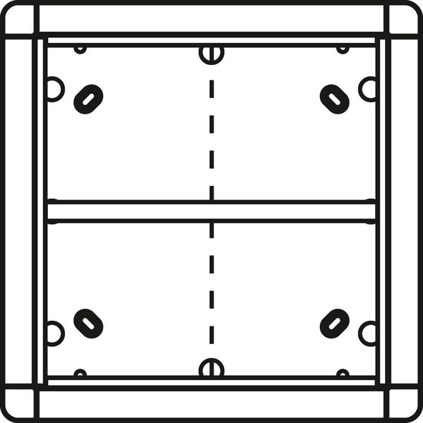 Ritto 1883520 Aufputzrahmen 4 Modulplätze quadratisch, silber