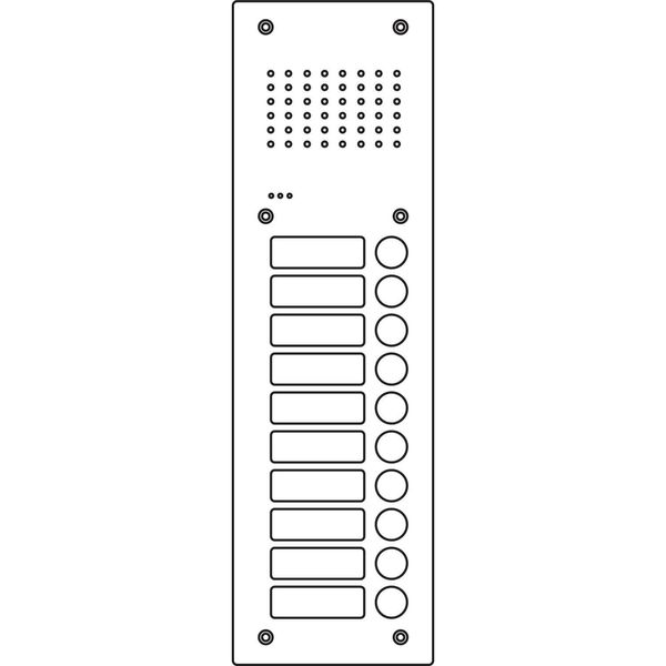 Ritto RGE1811225 Acero pur Edelstahl-Türstation Audio, 10 WE, Edelstahl