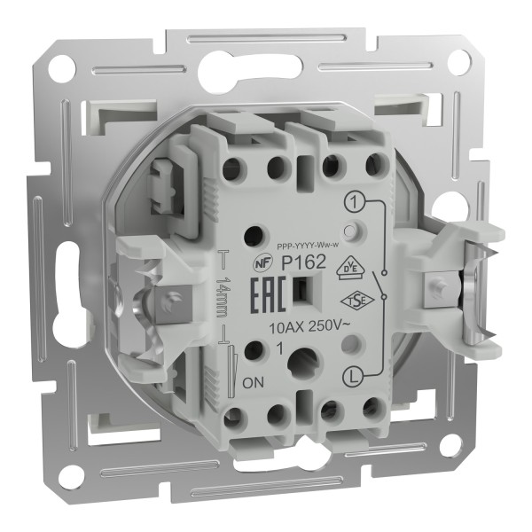 Schneider Electric ASFORA Ein/Ausschalter UP weiss EPH0170121D + Schneider Electric ASFORA 1-Fach Rahmen weiss EPH5800121D