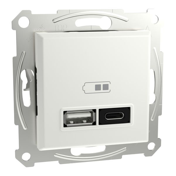 Schneider Electric ASFORA USB Ladestation Typ A+USB-C UP weiss EPH2770421D