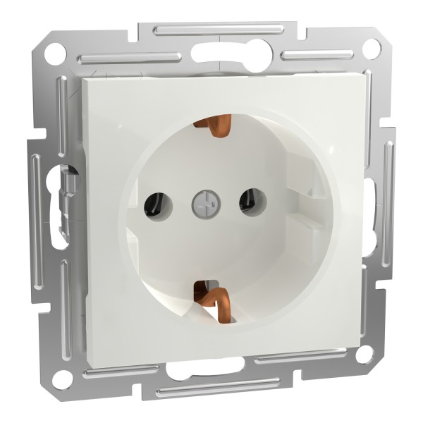 Schneider Electric ASFORA Steckdose 16A UP weiss EPH2970121D + Schneider Electric ASFORA 1-Fach Rahmen weiss EPH5800121D