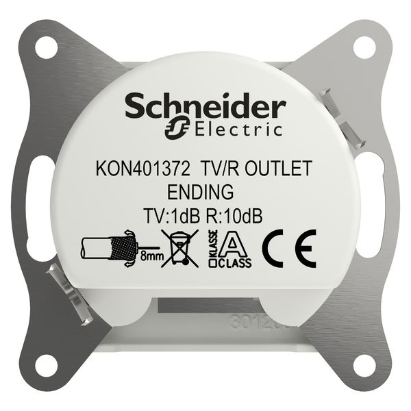 Schneider Electric ASFORA TV-R Enddose 1dB IEC+Buchse UP weiss EPH3300721D