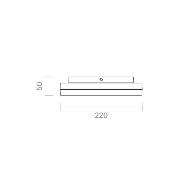 SIGOR Aufbauleuchte Square 210mm silber Deckenleuchte 15W 3000K IP44 110° 1600lm