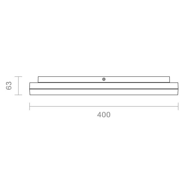 SIGOR LED Aufbauleuchte Square 400mm silber Deckenleuchte 38W 4000K IP20 110° 4200lm