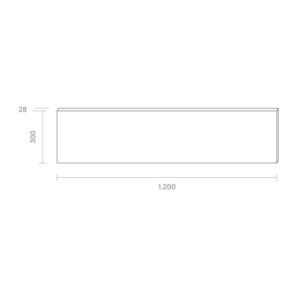 SIGOR LED Panel Aufbau Fled 1200x300mm weiss UGR<19 36W 3000K IP20 90° 3600lm