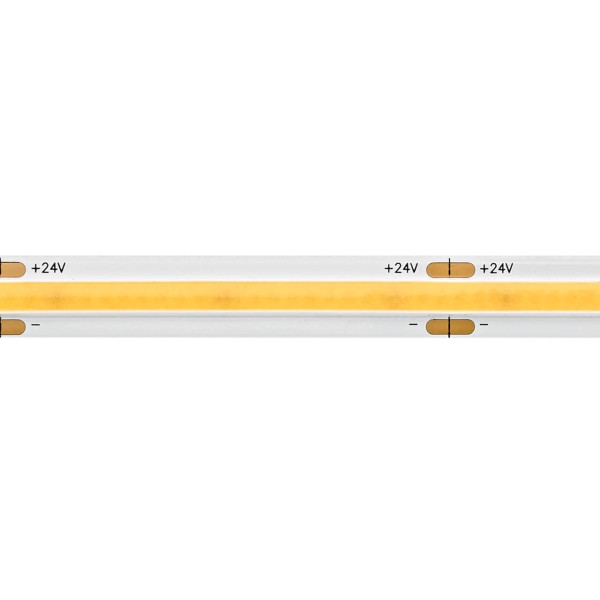 SIGOR 10W/m COB LED-Streifen Narrow 3000K 5m 512 LED/m IP20 24V 1000lm/m RA90 Warmweiss