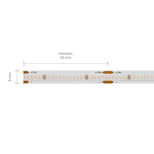 SIGOR 10W/m CSP LED-Streifen 2700K 5m 320 LED/m IP20 24V 970lm/m RA90 Warmweiss