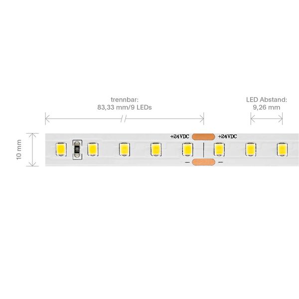 SIGOR 7,2W/m HE PRO LED-Streifen 3000K 5m 108 LED/m IP20 24V 1553lm/m RA90 Warmweiss