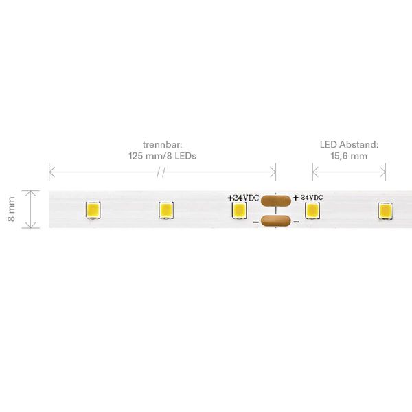 SIGOR 3,6W/m PRO LED-Streifen 3000K 5m 64 LED/m IP20 24V 473lm RA90