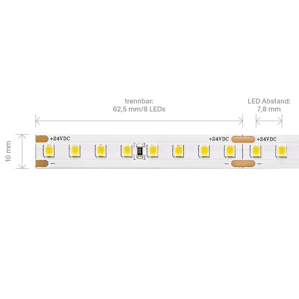 SIGOR 9,6W/m PRO LED-Streifen 3000K 5m 128 LED/m IP20 24V 1301lm RA90