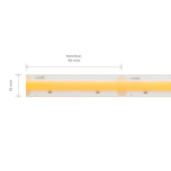 SIGOR 9,6W/m COB High Temperature LED-Streifen 2700K 5m 80 LED/m IP67 24V 690lm RA80 Warmweiss