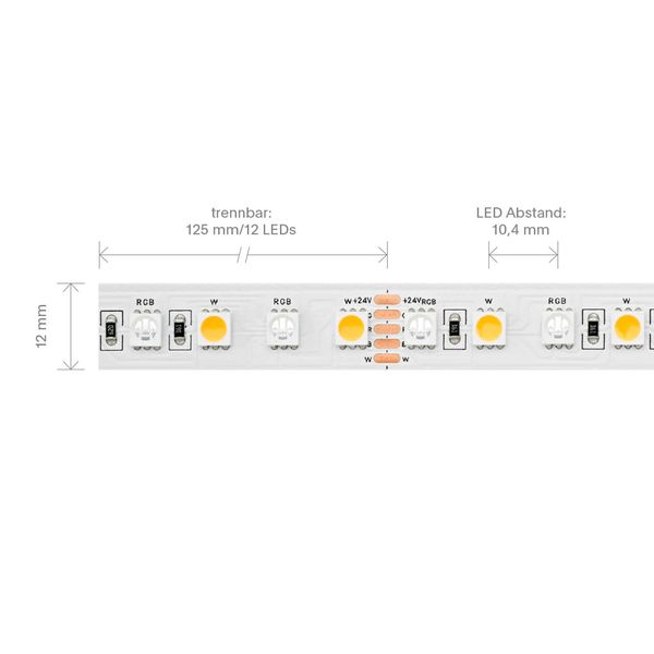 SIGOR 19,2W/m LED-Streifen RGB/2700K 5m 96LED/m IP20 24V 864lm Ra90